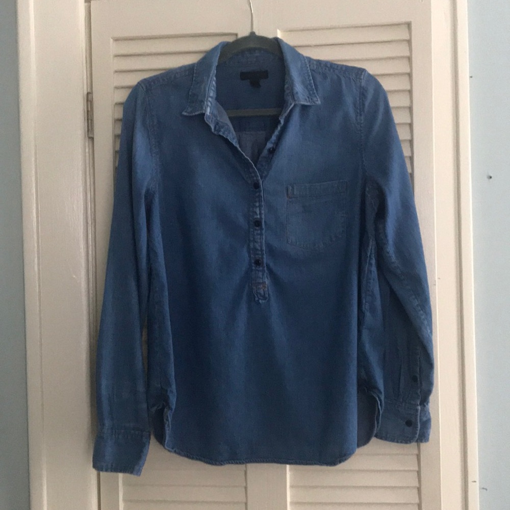 J. Crew Classic Chambray Popover